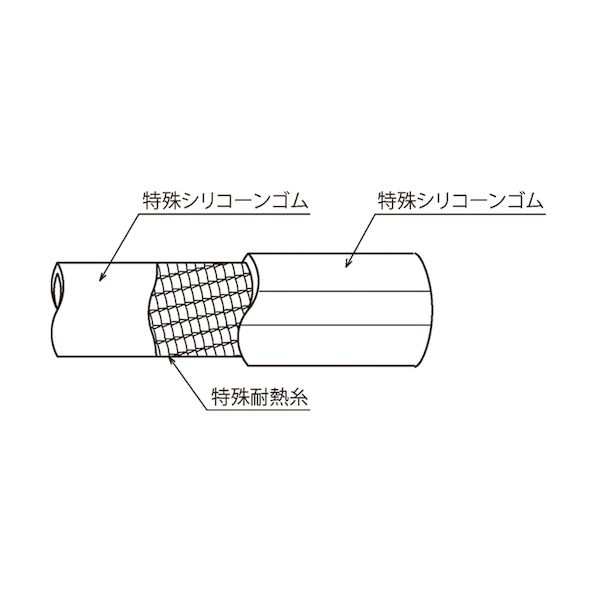 トヨックス TSISTM-19-5 スチーム用ホース トヨシリコーンスチームホース 内径１９ｍｍ×外径２８ｍｍ 長さ５ｍ ＴＳＩＳＴＭ−１９−５ TS_4