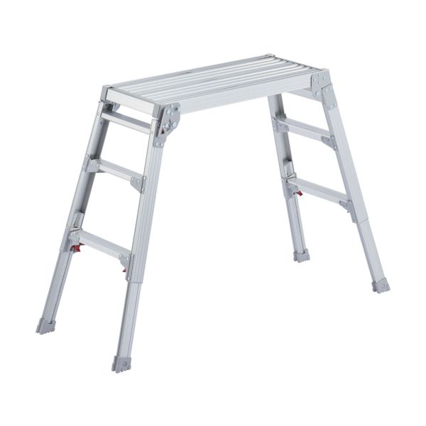 ハセガワ DRS-0780C アルミ製脚部伸縮式足場台 58〜80cm 17676 DRS0780C