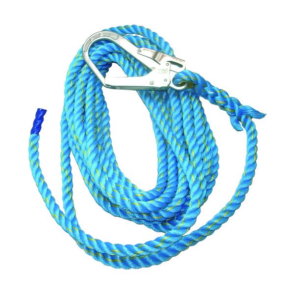 まつうら NEW-TETORON-1620BLUE 青色ニューテトロン親綱 垂直用 16mmΦ×20m 片側フック付 NEWTETORON1620BL