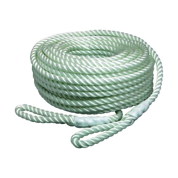 まつうら NR-3STRAND-10-200 電動ウインチ用ナイロンロープ 3打ち 10mmΦ×200m 両端アイ加工 NR3STRAND10200