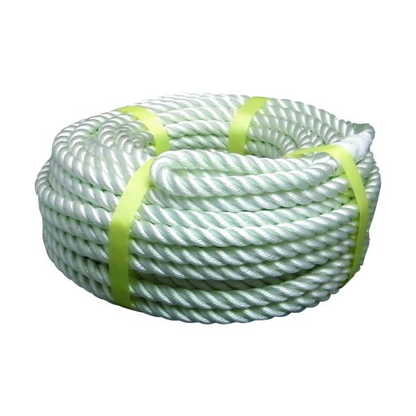 まつうら NR-3STRAND-10-200 電動ウインチ用ナイロンロープ 3打ち 10mmΦ×200m 両端アイ加工 NR3STRAND10200_1