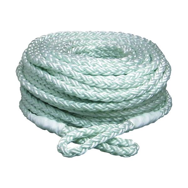 まつうら NR-8CROSS-9-100 電動ウインチ用ナイロンクロスロープ 8打ち 9mmΦ×100m 両端アイ加工 NR8CROSS9100の通販は