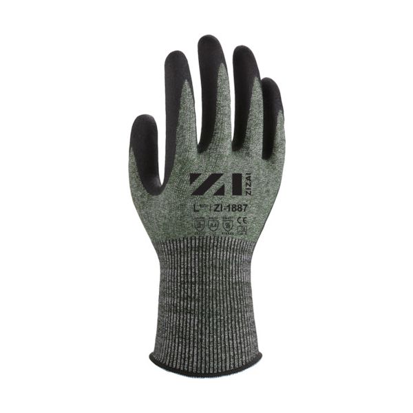 ｗｅｅｄ ZI-1887_S 耐切創手袋 ZIZAI ZIー1887 ニトリル背抜き 18ゲージ Sサイズ 10双入 ZI1887_Sの通販は