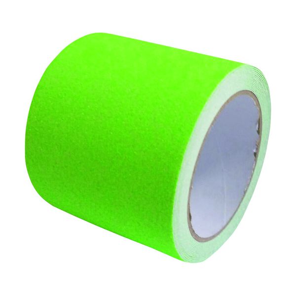 セーフラン 11905 滑り止めテープ 幅100mm×5m 蛍光グリーン