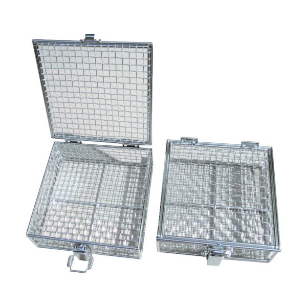 オオモリ OM1054-50 蝶番蓋付バスケット小 100×100×100 OM105450
