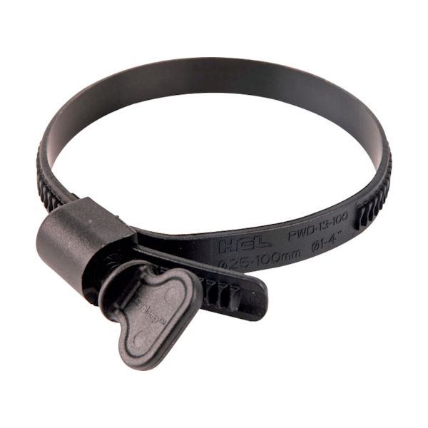 ＨＣＬ PWD-13-50-WG-PA66-BK 脂製配管ダンス楽隊 Ezyclamp 手総締め印字機 締付径25．0〜50．0粍 ナイロン66 PW