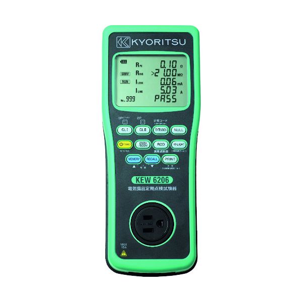 ＫＹＯＲＩＴＳＵ KEW6206 電気備品定期点検試験器