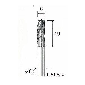 ミニター MINITOR ［BC5101］ 超硬カッター アルミカット φ６ BC-5101 5,822円