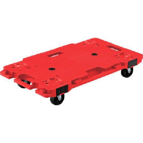 【個数：1個】 サンコー SK-6839-RE 樹脂製平台車 ８０２４６２ サンキャリー６８３９ レッド SK6839RE 344-8819の通販は