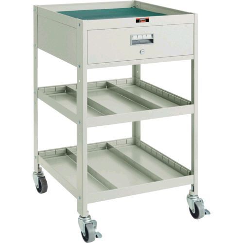 【個数：1個】 TRUSCO BUWF-1 アングル式ツールワゴン ＢＵＷＦ型ワゴン ５００Ｘ５３０ＸＨ９００ ３段 １段引出付 BUWF1 501-
