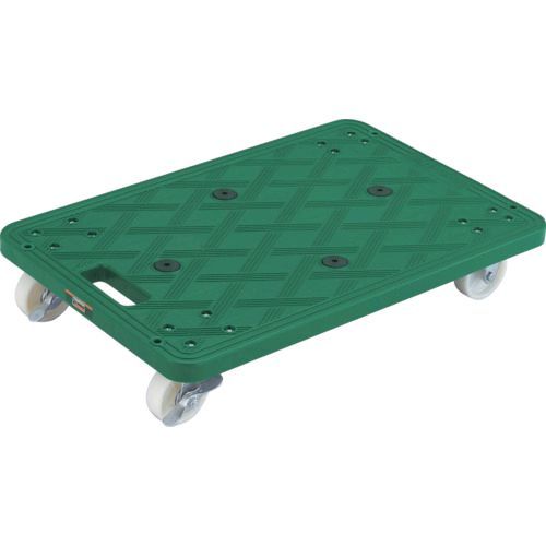 TRUSCO MP-500S 樹脂製平台車 ルートバン ３７０Ｘ５００ 自在側ストッパー付 グリーン MP500S 300-9386 ルートバン グリーン 自在側S付 4,959円