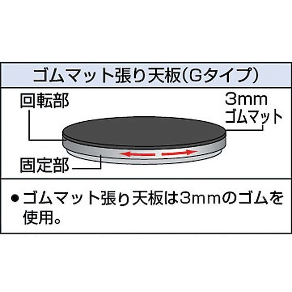 TRUSCO TC30-05G 回転台 ５０Ｋｇ型 Φ３００ ゴムマット張り天板 TC3005G 330-4493_1
