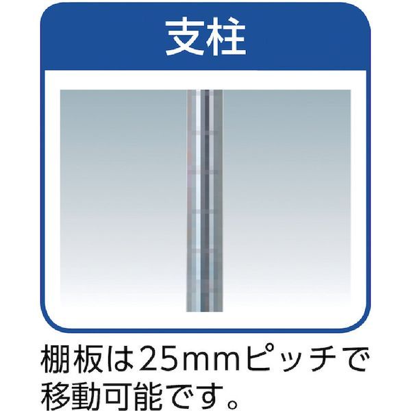 TRUSCO TME-6334 直送 代引不可・他メーカー同梱不可 スチール製メッシュラック Ｗ９０５ＸＤ３０５ＸＨ１８３８ ４段 TME6334 2_1
