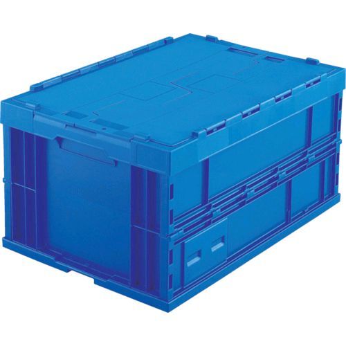 TRUSCO TR-F75B DB 折りたたみコンテナフタ付 ７５Ｌ ダークブルー TRF75BDB 344-9556の通販は 5,372円