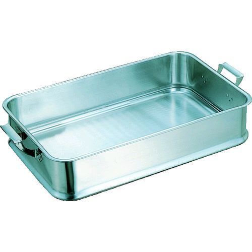 【個数:1個】 スギコ KB-901 18−8給食バット 手付 610×385×130ッテツキ SUS304 KB901 500-6392の通販は