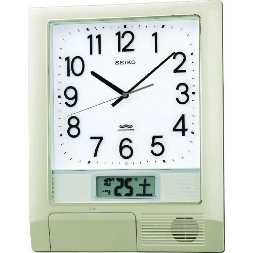 【個数：1個】 ＳＥＩＫＯ PT201S 電波プログラムクロック　４２９×３４５×５７　銀色メタリック PT-201S 302-5683