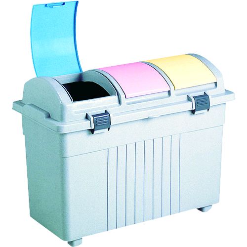 【個数：1個】テラモト DS-193-100-0 直送 代引不可・他メーカー同梱不可 エコ３分別ゴミボックス カラー DS1931000 市販45L用