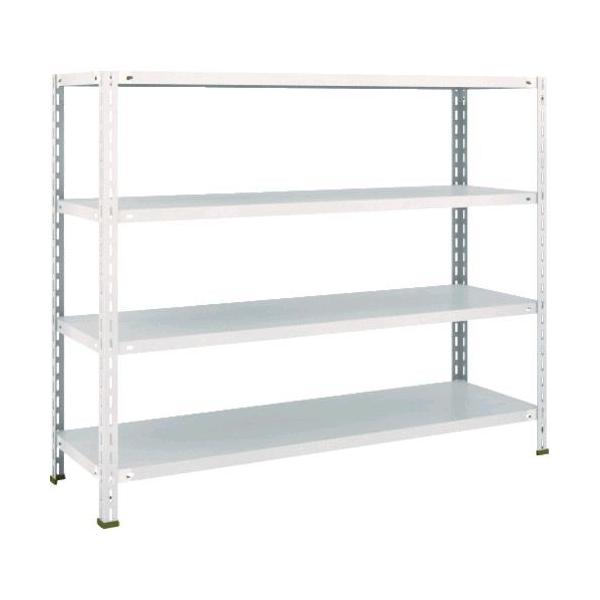 【個人宅配送不可】トラスコ TRUSCO L45X-14NG 直送 代引不可 スチールラック 軽量棚 中棚ボルトレス型１５００Ｘ４５０Ｘ１２００ ４段 ネオグレーの通販は