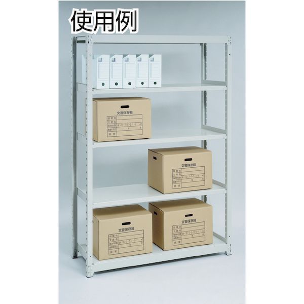 【個人宅配送不可】トラスコ M2-7345NG 直送 代引不可 スチールラック Ｍ２型軽中量棚 ８６０Ｘ４５０ＸＨ２１００ ５段 単体 ネオグレー M_4