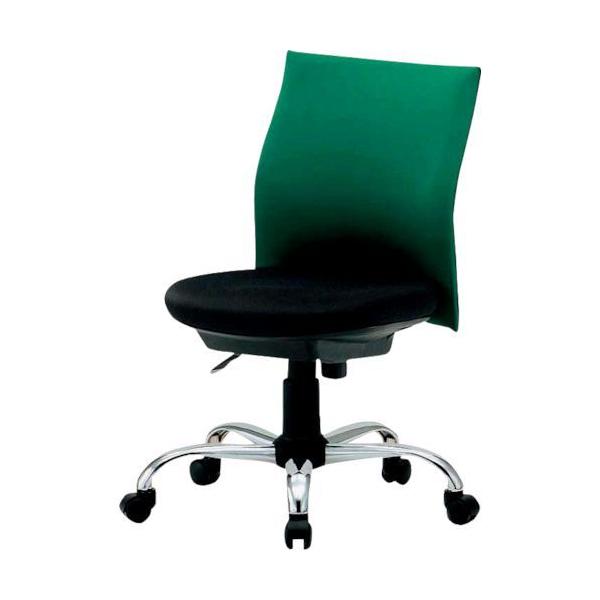 【個数：1個】トラスコ TRUSCO TOFC203BGN 直送 代引不可・他メーカー同梱不可 ローバックオフィスチェアー 肘無 グリーン 緑 TOFC-203BGN 276-9191の通販は