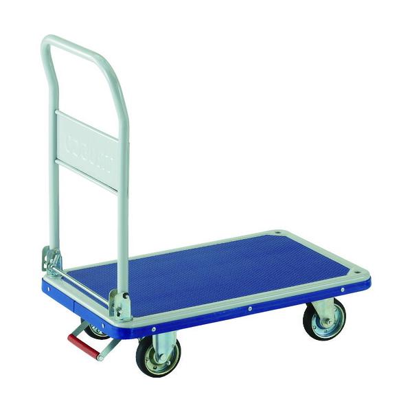【個人宅配送不可】ＴＲＵＳＣＯ 201NKB 直送 代引不可 プレス製台車 ドンキーカート 折りたたみ式８１０×５１０ ピン式固定車ストッパー付