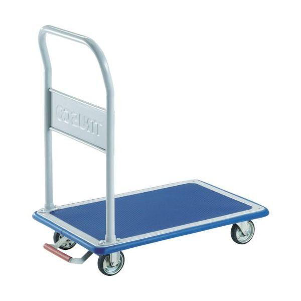 【個人宅配送不可】ＴＲＵＳＣＯ 302NKB 直送 代引不可 プレス製台車 ドンキーカート 固定式９１５×６１５ ピン式固定車ストッパー付