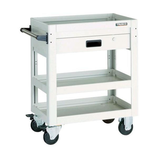 【個人宅配送不可】【個数：1個】ＴＲＵＳＣＯ  DLWS963VW 直送 代引不可・他メーカー同梱不可 ツールワゴン ドルフィン ６００Ｘ４００ １段引出 ホワイトの通販は