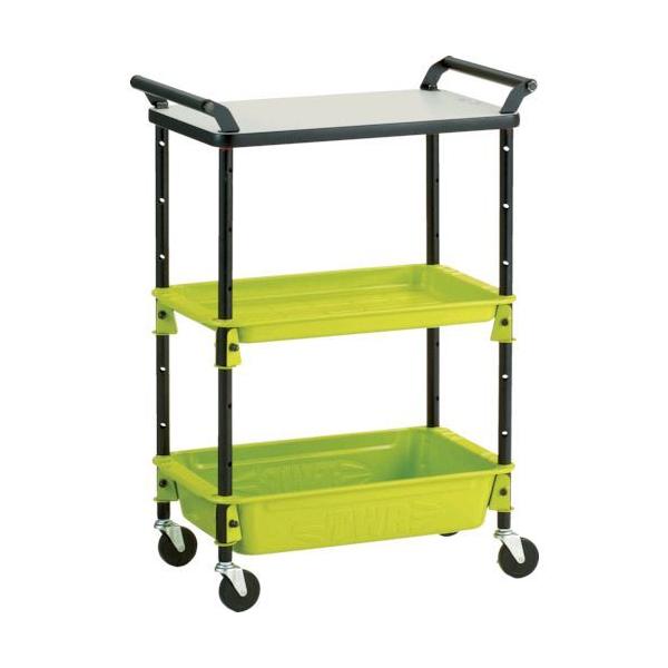 【個人宅配送不可】ＴＲＵＳＣＯ TWR202TGR 直送 代引不可・他メーカー同梱不可 ツールワゴンロイヤル天板付６５４×３６０×９１１深２　黄緑の通販は