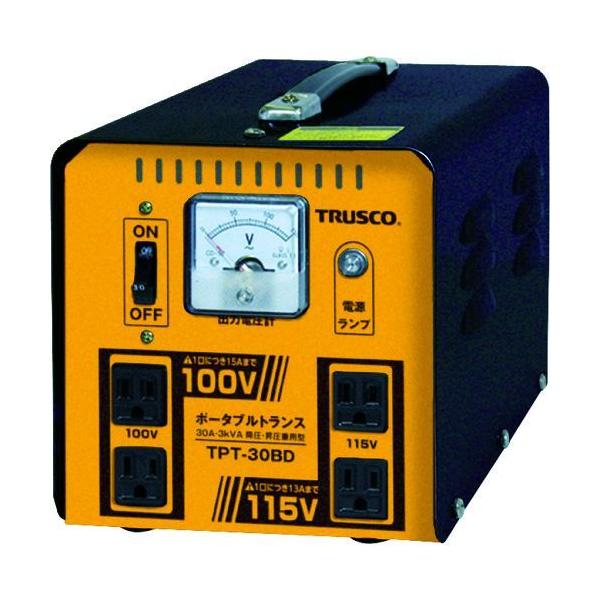 トラスコ中山  TPT30BD ポータブルトランス ３０Ａ ３ｋＶＡ 降圧・昇圧兼用型