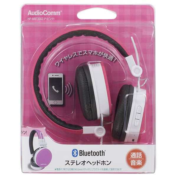 オーム電機 03 1694 Bluetoothステレオヘッドホン ピンク Hp Wbt0z P の通販はau Pay マーケット 測定器 工具のイーデンキ