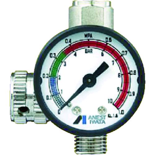 アネスト岩田コーティング AJR02SVG ストレートタイプ手元圧力計 419-4632