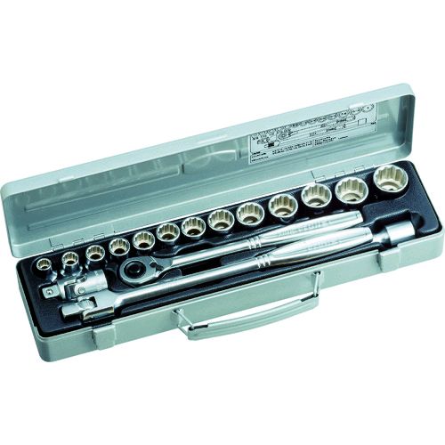 ＴＯＮＥ 750 ソケットレンチセット インチ 吋目 差込角１／２ １７点セット 750 116-5780 前田金属工業 インチ 1S