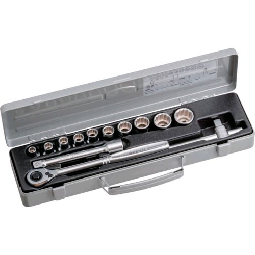 ＴＯＮＥ 800MISO ソケットレンチセット ＩＳＯ 差込角１２．７ｍｍ １３点セット 800MISO 116-5739 前田金属工業 4953488000276