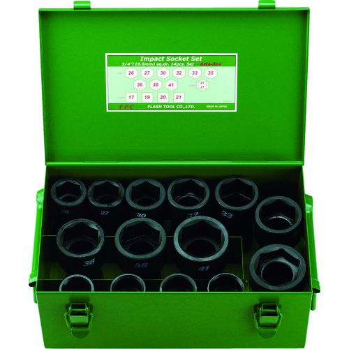 ＦＰＣ 6WAS14 インパクト セミロングソケット セット 差込角１９ｍｍ １４ｐｃ