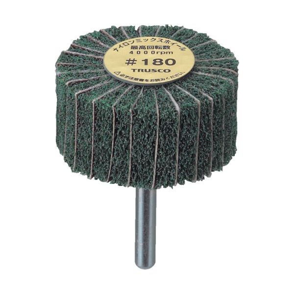 トラスコ TRUSCO FM1025-180 ナイロンミックスホイール 外径100X厚25X軸6 5個入180♯ FM1025180の通販は