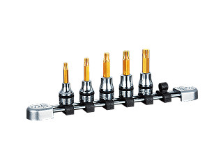 KTC 京都機械工具 NTQ6T05A 9.5sq.T型トルクスビットソケットセット 5コ組 NTQ-6T05A