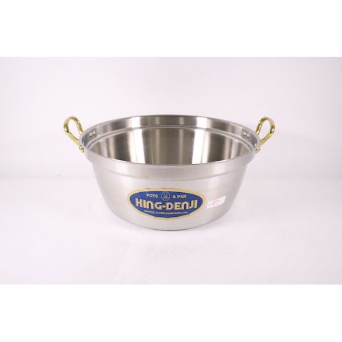 中尾アルミ製作所 キングデンジ フタ付き ステンレス 寸胴鍋（目盛付