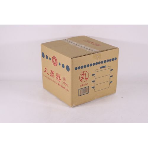 4589511091647 神子島製作所 PE 18−0丸蒸器 3段27cm 桃印18-0丸型蒸器 AMS72273 プレス モモ_4
