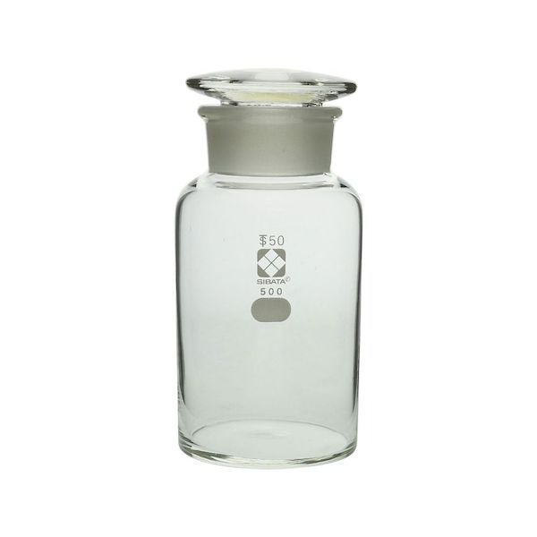 4-5031-05 共通摺合わせ広口試薬瓶白色５００ｍｌ 4503105