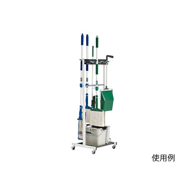 【個数：1個】テラモト CE-491-340-0 直送 代引不可・他メーカー同梱不可 モップハンガーＲＣ型コンパクト ６本掛 CE4913400 35_1
