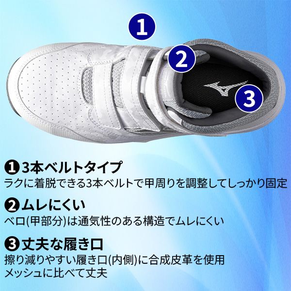 MIZUNO ミズノ F1GA2200 ALMIGHTY LSII21M ミドルカット 安全靴 スニーカー メンズ 作業靴 耐滑 耐油 軽量 通気性 樹脂先芯 現場 建築 建設 倉庫業 運送業 MIZUNO ミズノ F1GA2200 ALMIGHTY LSII21M ミドルカット 安全靴 スニーカー メンズ 作業靴 耐滑 耐油 軽量 通気性 樹脂先芯 現場 建築 建設 倉庫業 運送業