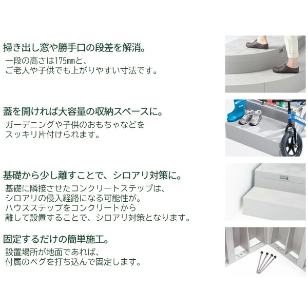 城東テクノ Ｊｏｔｏ CUB-R60S-RB 直送 代引不可 ハウスステップRタイプ 色：レッドブラウン【RB】 CUBR60SRB