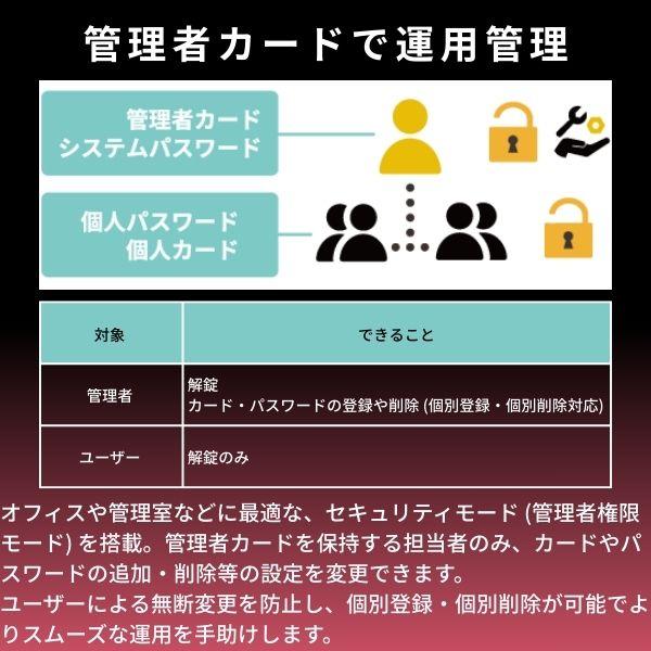 ロックマンジャパン 電子錠 引き戸用 デジタルロック タッチパネル式 暗証番号 カードキー オートロック 電池式 非常キー付属 LC-505TA-H