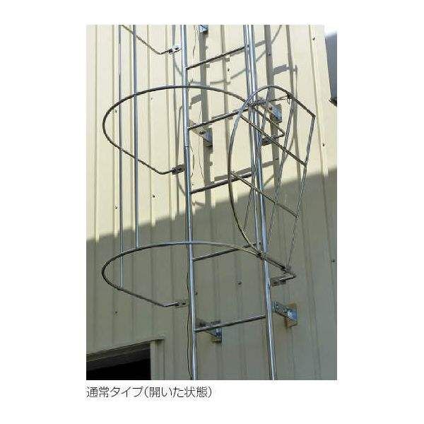 【個人宅配送不可】クマモト B039G2 直送 代引不可・他メーカー同梱不可 check 塔屋タラップ昇降防止扉 ガード型通常タイプ 普及型