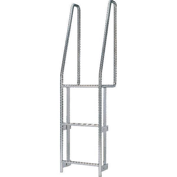 【個人宅配送不可】クマモト B063B 直送 代引不可・他メーカー同梱不可 check ステンレス 塔屋タラップ建設省 25φ×1050×400 中