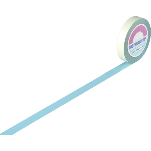 緑十字  148028  ガードテープ ラインテープ 水色 ＧＴ−２５１ＳＢ ２５ｍｍ幅×１００ｍ 屋内用 148028の通販は