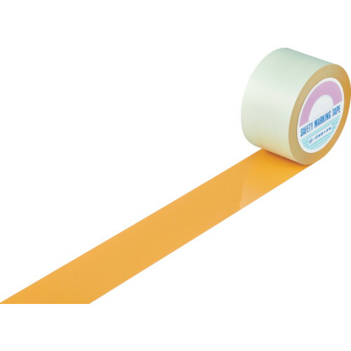 緑十字 148095 ガードテープ ラインテープ オレンジ GT−751YR 75mm幅×100m 屋内用 148095の通販は