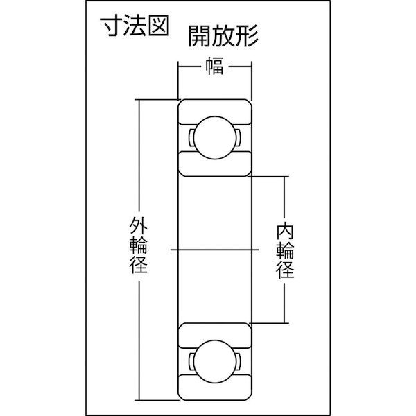 NTN 6416 深溝玉軸受 開放タイプ 内輪径80mm外輪径200mm幅
