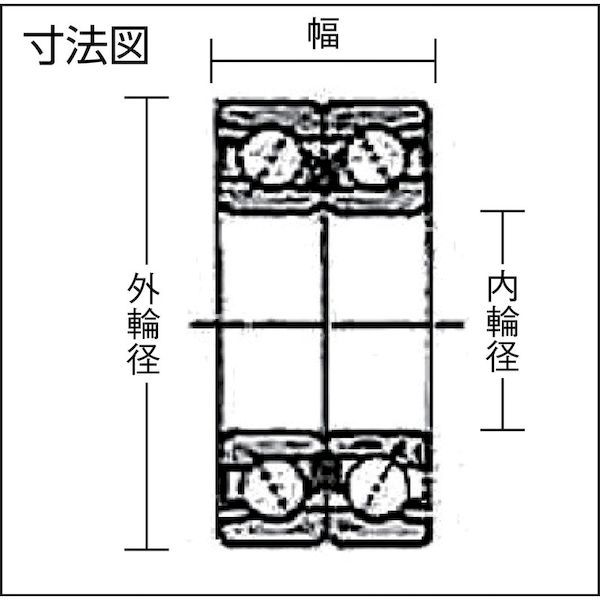 ＮＴＮ 7030DB Ｈ 大形ベアリング 背面組合せ 内径１５０ｍｍ外径２２５ｍｍ幅７０ｍｍ 7030DB1260 tr-8196443 819-6443