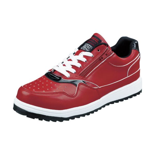 ジーベック 8511871265 ZIPアップ耐滑セフティシューズ 85118 レッド 26．5CMの通販は